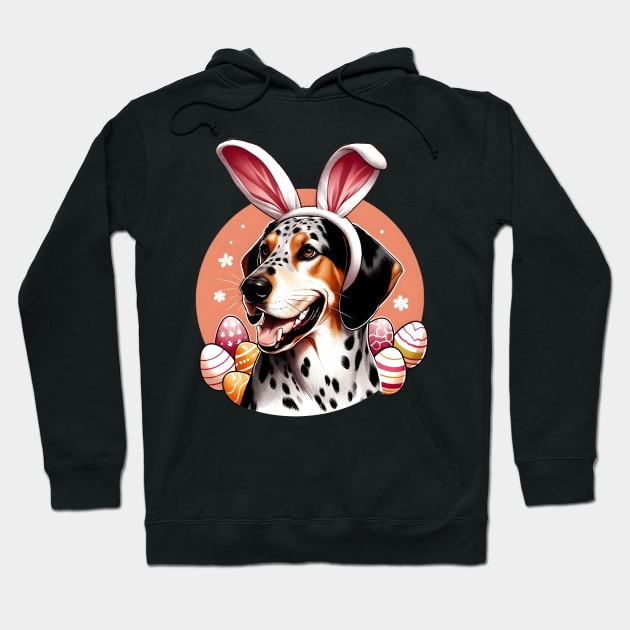 American Leopard Hound in Bunny Ears Easter Joy Hoodie by ArtRUs